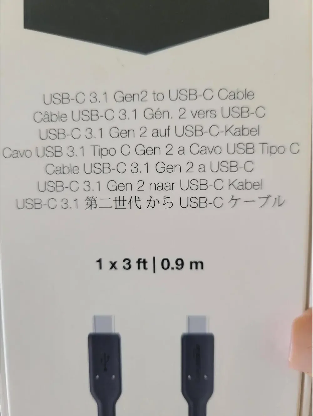 AmazonBasics USB-C 3.1 Gen2 To USB-C Cable 3 Ft Black 5V 3A Charging Data Round